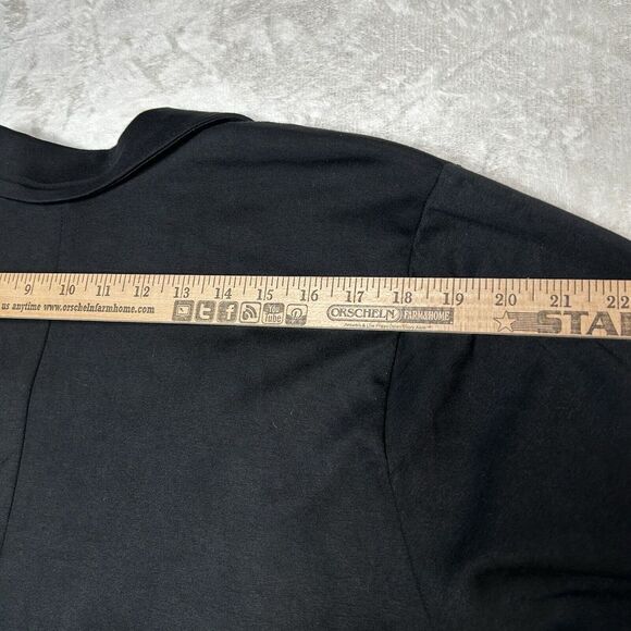 Torrid Womens 4X Black Jersey‎ Knit 3/4 Roll Tab Sleeve Blazer Open Front NWT - Picture 9 of 11